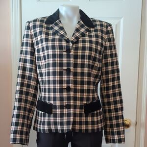 Liz Claiborne Vintage Plaid Collared Button Up Size 8